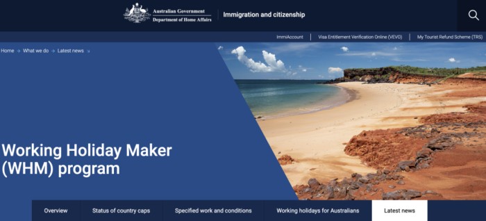 澳洲打工度假签证