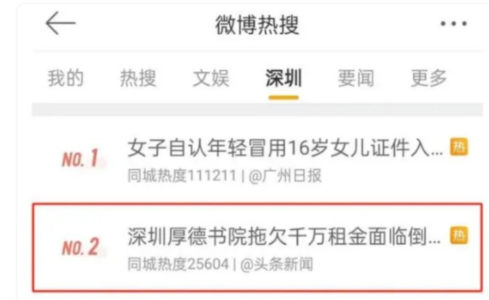 深圳厚德书院关闭