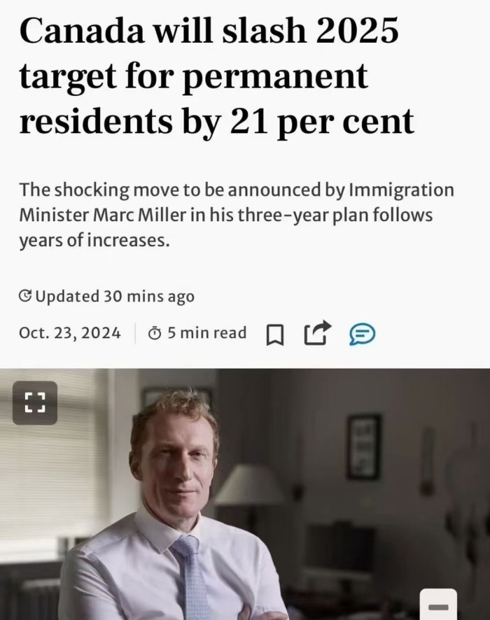 加拿大下调永久居民人数
