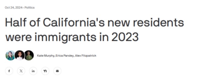 加州移民人口 加州移民人口