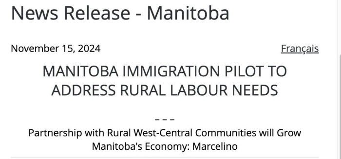 曼省中西部移民倡议试点