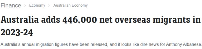 澳大利亚净海外移民总数