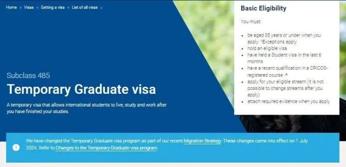 澳洲大学毕业生工作签证