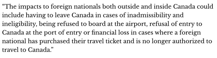 不再获准前往加拿大