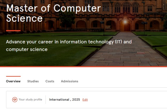 计算机科学硕士