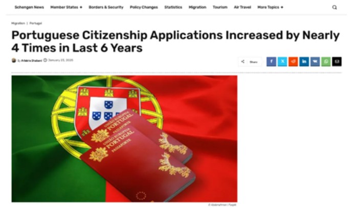 葡萄牙移民热度飙升