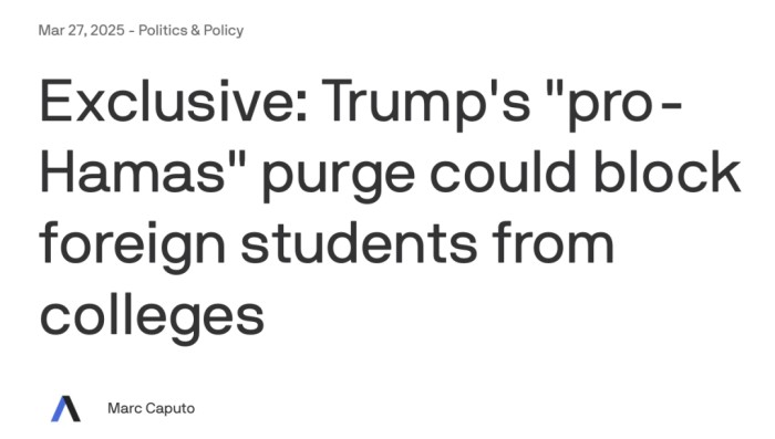 对留学生群体的审查