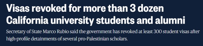 政府已撤销至少300个学生签证