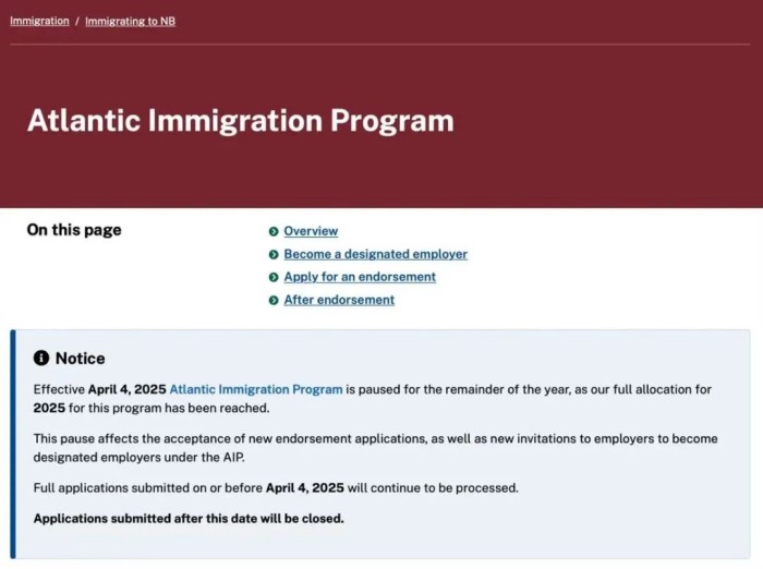 NB省AIP通道已暂停申请