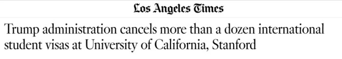 美国大规模吊销学生签证