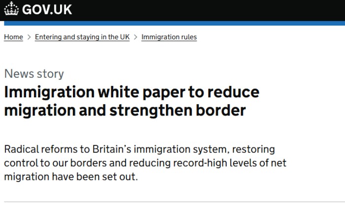 英国首相宣布移民政策大幅收紧
