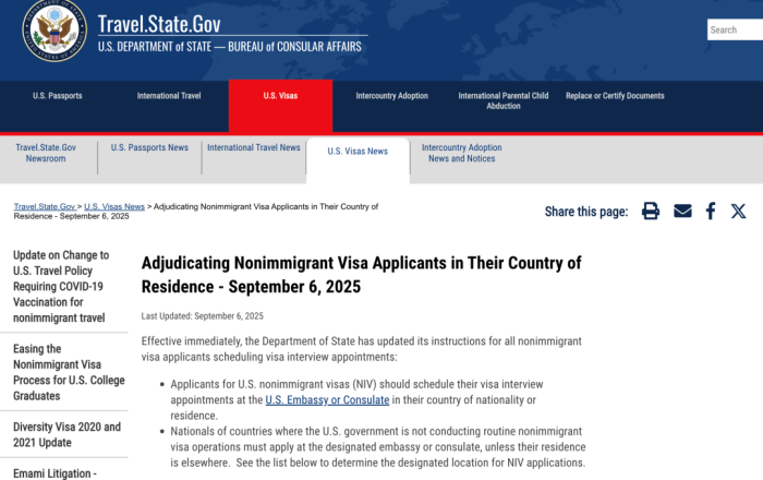 美国叫停第三国面签 美国叫停第三国面签