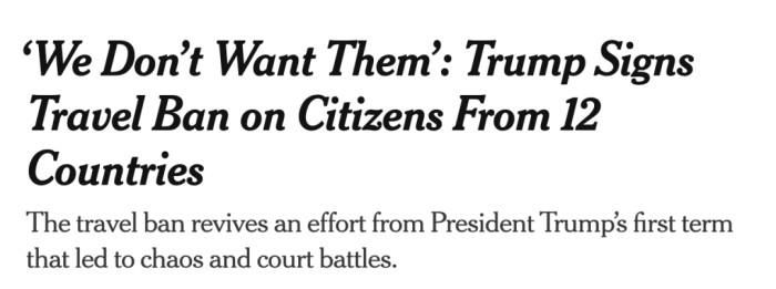 对12个国家的公民实施全面入境限制