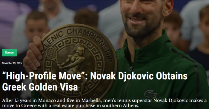 网坛天王移居希腊 网坛天王移居希腊