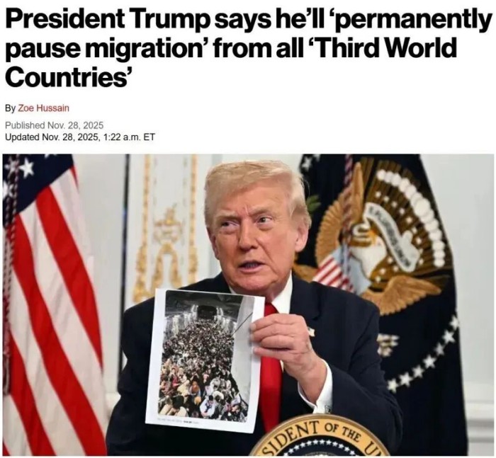 永久暂停第三世界移民 永久暂停第三世界移民