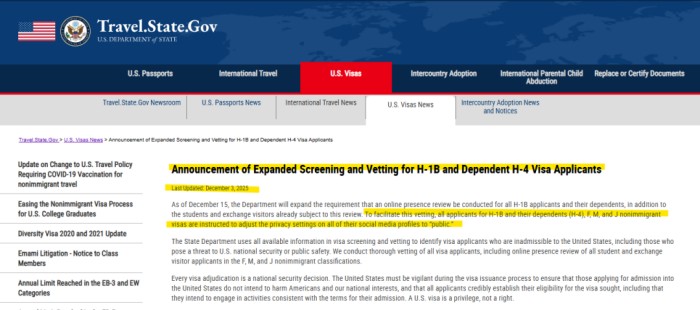 美国H-1B签证审查