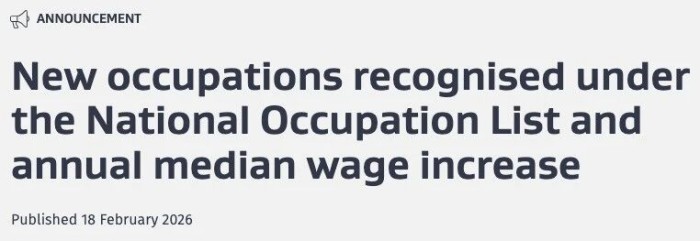 新西兰宣布新增47个NOL职业 新西兰宣布新增47个NOL职业