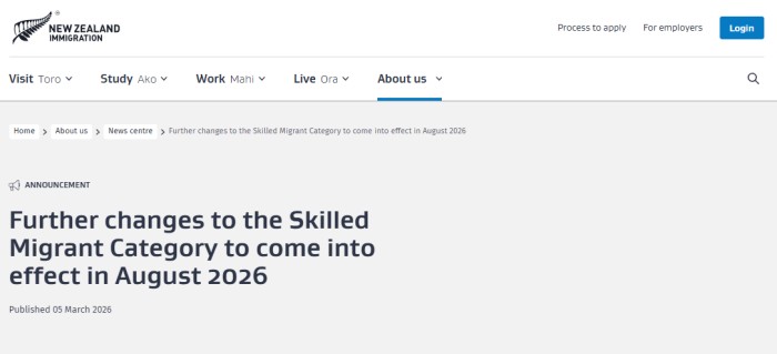 新西兰技术移民变革 新西兰技术移民变革