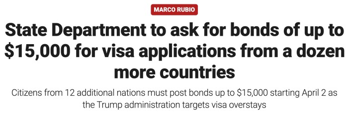 美国签证制裁扩大